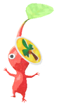 Lifelog artwork of a Red Special Decor Pikmin with Summer Sticker decor from Pikmin Bloom.