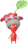A special event Red Decor Pikmin wearing a red Mitten.