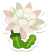 Lifelog artwork of a white orchid cactus from Pikmin Bloom.
