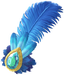 "Rio Carnival Headpiece (Blue)" Mii head item part in Pikmin Bloom.