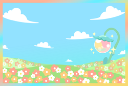 A postcard design from Pikmin Bloom, used during various in-person events.