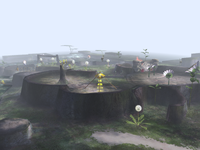 A view of the Yellow Pikmin's location in Perplexing Pool.