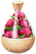 A full jar of red celosia petals from Pikmin Bloom.