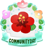 Community Day badge for the August Community Day.