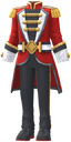 "Marching Band Uniform (Red)" Mii costume in Pikmin Bloom.