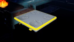A close-up look at a floating platform in Below-Grade Discotheque.