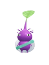 An animation of a Purple Pikmin with Makeup from Pikmin Bloom