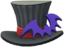 "Bat Top Hat (Purple)" Mii hat part in Pikmin Bloom. Original filename is <code>icon_of0115_Kat_VampireHat1_c00</code>.