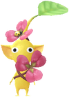 A Yellow Park Decor Pikmin with Clover (Rare) decor from Pikmin Bloom.