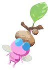 Lifelog artwork of a Winged Forest Decor Pikmin with Acorn decor from Pikmin Bloom.