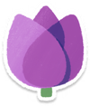 Lifelog artwork of a blue tulip from Pikmin Bloom.