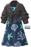 "Tropical Print Dress (Navy)" Mii part icon in Pikmin Bloom.