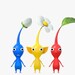 Nintendo Switch Online character icon element of a Blue Pikmin, Yellow Pikmin, and Red Pikmin.