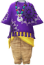 "Resort Outfit (Purple)" Mii dress part in Pikmin Bloom.