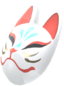 "Fox Mask (White) " Mii hat part in Pikmin Bloom.