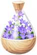 A full jar of blue bellflower petals from Pikmin Bloom.