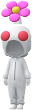 "Pikmin Dress-Up Costume (White)" Mii costume in Pikmin Bloom.