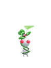 An animation of a White Pikmin with a 3 Leaf from Pikmin Bloom