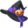 "Witch Costume Hat (Purple)" Mii hat part in Pikmin Bloom. Original filename is icon_of0119_Hat_WitchHat1_c00.