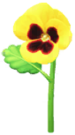 Yellow pansy Big Flower icon.