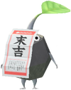A Rock Fortune Decor Pikmin with the future blessing fortune ("suekichi" 末吉)