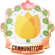 The badge for the April Community Day for Bloom.