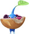 A Blue Bakery Decor Pikmin with Baguette (Rare) decor from Pikmin Bloom.