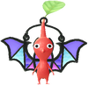 A Red Special Decor Pikmin with Halloween: Stained Glass decor from Pikmin Bloom.