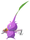 Lifelog artwork of a Purple Waterside Decor Pikmin with Fishing Lure decor from Pikmin Bloom.