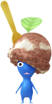 A Blue Special Decor Pikmin with Ice Cream: Classic decor from Pikmin Bloom.