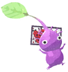 Lifelog artwork of a Purple Special Decor Pikmin with Hanafuda Card (Volume 2) decor from Pikmin Bloom.