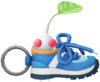 An event White Decor Pikmin wearing a sneaker keychain.