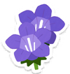 Lifelog artwork of a blue bellflower from Pikmin Bloom.