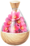 A full jar of red plum blossom petals from Pikmin Bloom.
