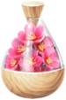 A full jar of red plum blossom petals from Pikmin Bloom.