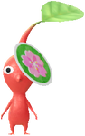 Special Red Decor Pikmin with a spring inspired sticker. The sticker features a Cherry Blossom.
