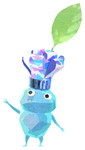 Lifelog artwork of an Ice Restaurant Decor Pikmin with Chef Hat (Rare) decor from Pikmin Bloom.