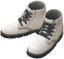 "Mountain Boots (White)" Mii shoes part in Pikmin Bloom. Original filename is icon_of0101_Sho_MountainBoots1_c03.