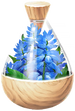 A full jar of blue salvia petals from Pikmin Bloom.
