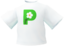 "P Printed T-Shirt" Mii shirt part in Pikmin Bloom. Original filename is icon_of0153_Shi_TStandard1_c21.