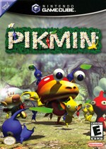 Front cover art of Pikmin.