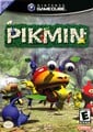 Pikmin battling a Dwarf Red Bulborb (or in this case, a Juvenile Red Bulborb). (Pikmin 1 Boxart)