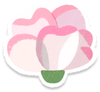 Lifelog artwork of a white carnation from Pikmin Bloom.