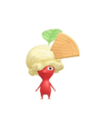 An animation of a Red Pikmin with a Ice Cream from Pikmin Bloom