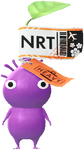 A Purple Airport Decor Pikmin with Luggage Tag decor from Pikmin Bloom.