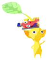 Lifelog artwork of a Yellow Special Decor Pikmin with Puzzle: 2021 Fall Memories decor from Pikmin Bloom.