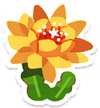 Lifelog artwork of a yellow orchid cactus from Pikmin Bloom.