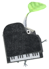 Lifelog artwork of a Rock Special Decor Pikmin with Tiny Instrument: Orchestra decor from Pikmin Bloom.