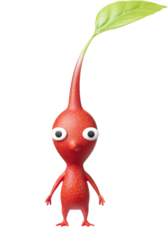 Artwork of a Red Pikmin.
