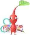 A Red Hair Salon Decor Pikmin with Scissors (Rare) decor from Pikmin Bloom.